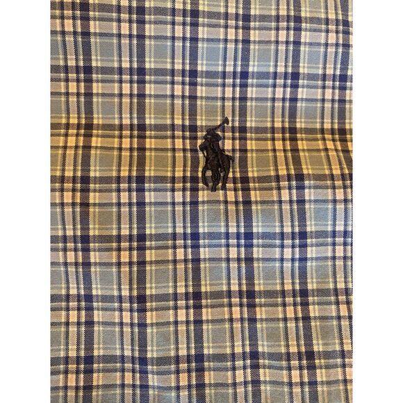 Ralph Lauren Shirt Mens 17.5 Custom Fit Checkered Long Sleeve Button‎ Up Plaid - Picture 3 of 8